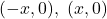 (-x,0), \ (x,0)