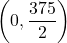 \left( 0, \dfrac{375}{2} \right)