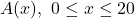 A(x), \ 0 \leq x \leq 20