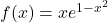 f(x) = xe^{1-x^2}