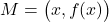 M = \big( x, f(x) \big)